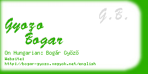 gyozo bogar business card