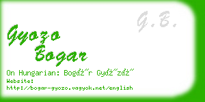 gyozo bogar business card